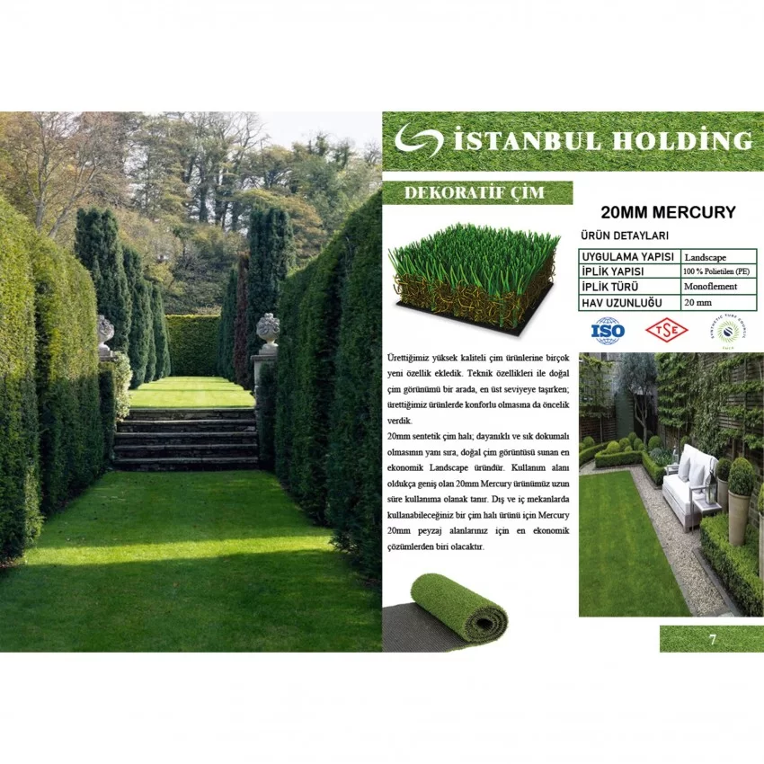 Kompozit Ürünler Çim Halı Galaxy Green 20mm