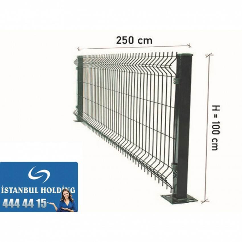 Kompozit Ürünler 80 * 250 Cm Boyutunda Panel Çit Takım Fiyat