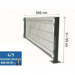 Kompozit Ürünler 100 * 250 Cm Boyutunda Panel Çit Takım Fiyat