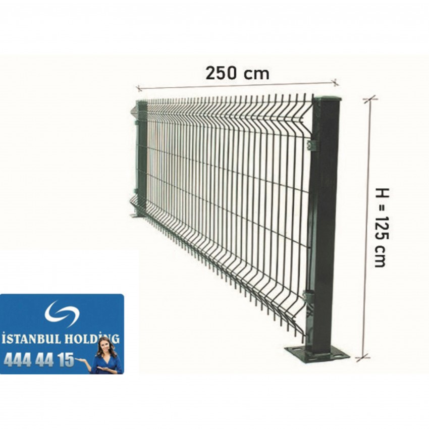 Kompozit Ürünler 100 * 250 Cm Boyutunda Panel Çit Takım Fiyat