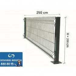 Kompozit Ürünler 150 * 250 Cm Boyutunda Panel Çit Takım Fiyat